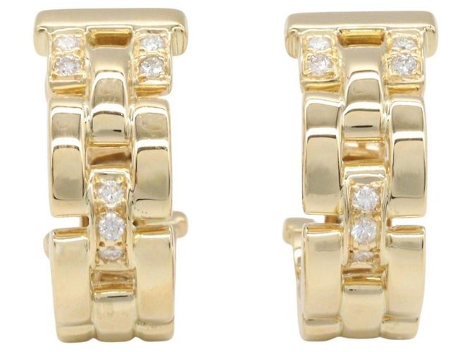 Orecchini Cartier Maillon Panthère Diamanti D'oro