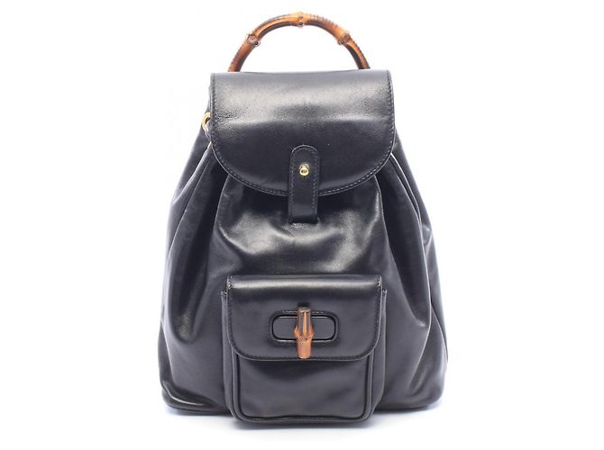 Mochila/Bolsa Gucci Bamboo Preto