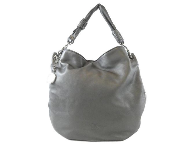 Borsa a tracolla Loewe in pelle argento