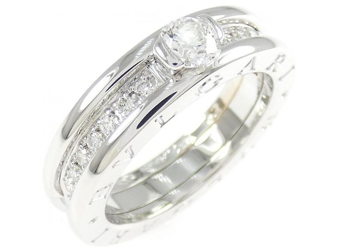 Bulgari Anello Bvlgari B.zero1 in Oro Bianco 18K e Diamanti
