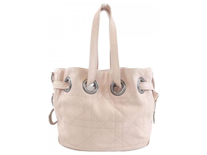 Bolsa de mão em couro rosa Christian Dior
