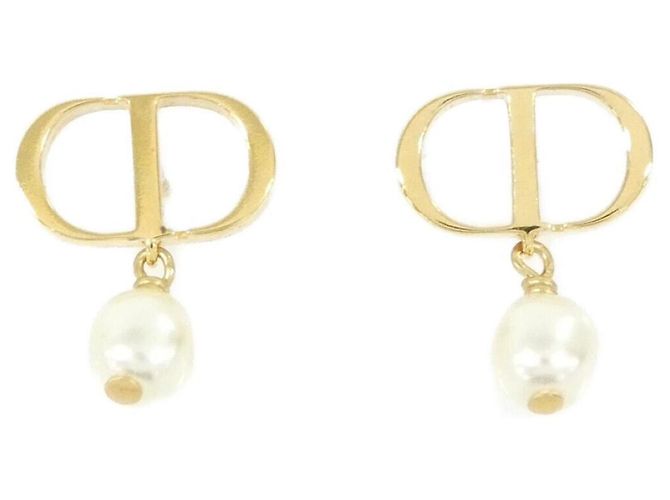 Pendientes de botón Christian Dior Petite CD E1520PTCRS Blanco