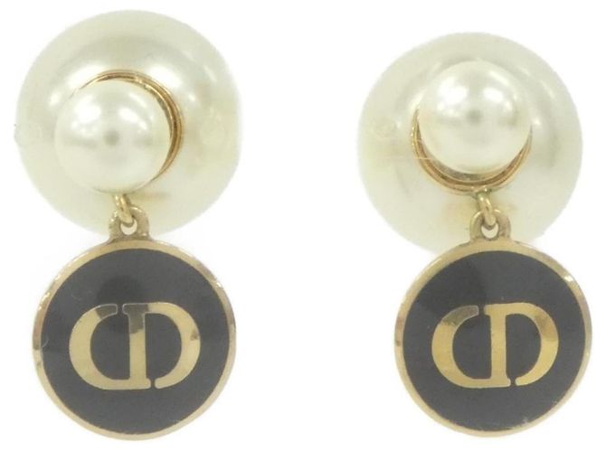 Orecchini Tribal Christian Dior Nero Bianco