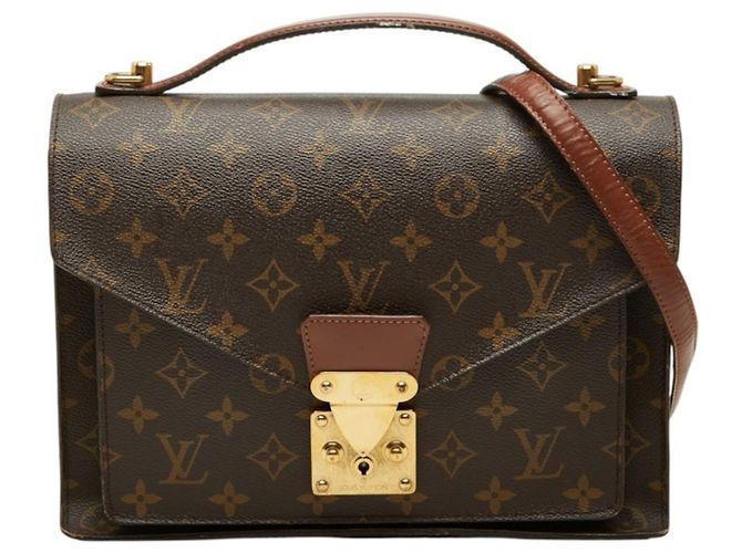 Borsa Louis Vuitton Monogram Monceau Marrone