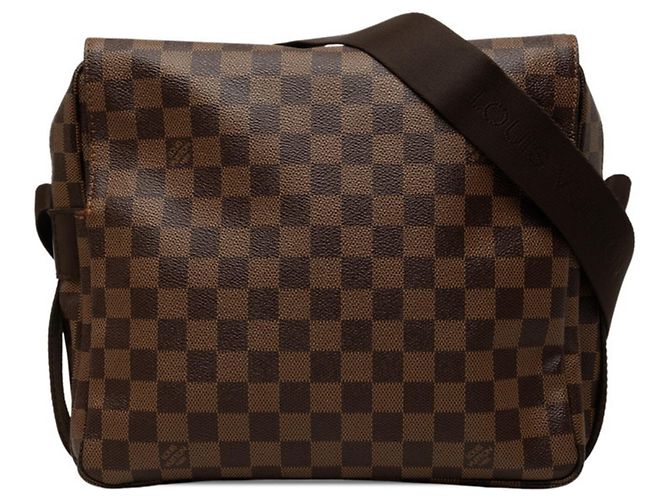 Bolsa de Ombro Louis Vuitton Damier Naviglio Marrom