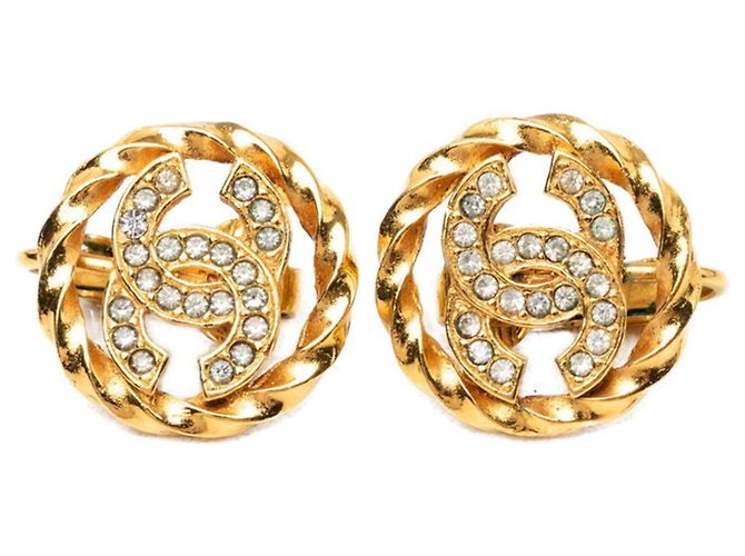 Orecchini rotondi Chanel Coco Mark D'oro