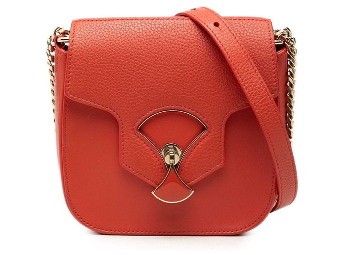 Bulgari Bolsa de Ombro com Corrente Bvlgari Diva's Dream Laranja