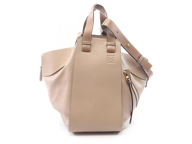 Bolsa 2-Way Loewe Hammock Medium Marrom Bege