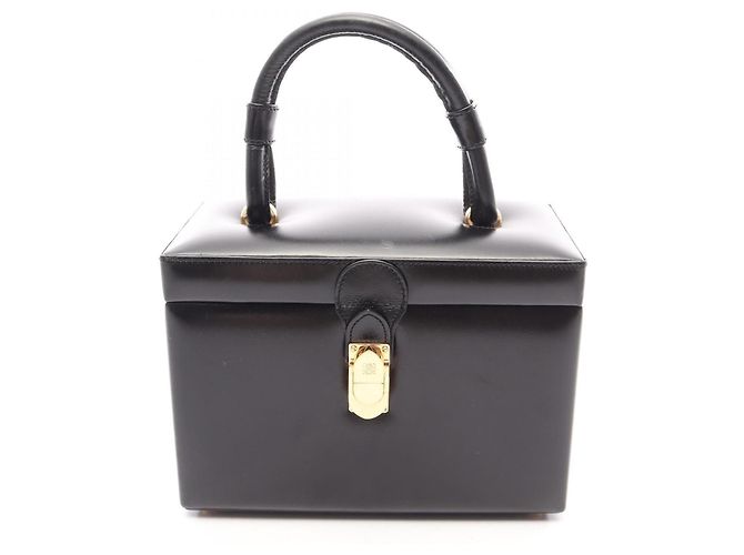 Sac à main Loewe Anagram en cuir noir