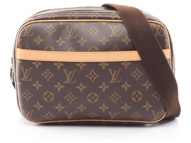 Bolsa de Ombro Louis Vuitton Reporter PM Monogram Marrom