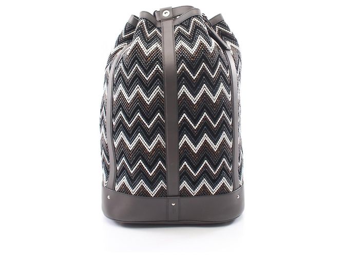 Louis Vuitton Coated Canvas and Leather Backpack/Handbag Brown Multiple colors