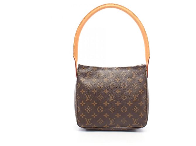 Bolsa de Ombro Louis Vuitton Looping MM Monogram Marrom