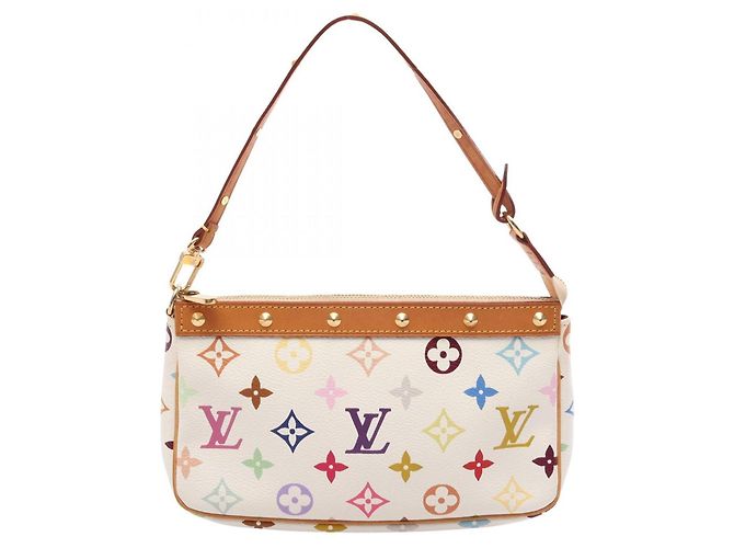 Louis Vuitton Pochette Accessoires Handtasche Weiß
