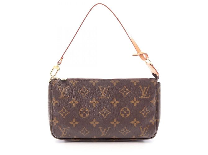 Louis Vuitton Pochette Accessoires Monogram Handbag Marrom