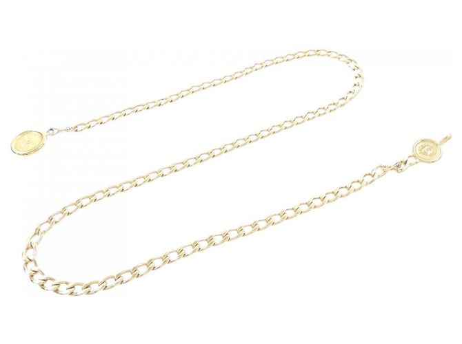 Cinturón de cadena dorada Chanel Dorado