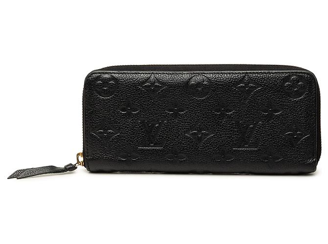 Black Louis Vuitton Monogram Empreinte Zippy Long Wallet