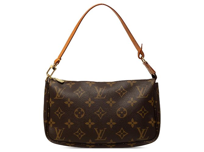 Borsa a tracolla Louis Vuitton Monogram Pochette Accessoires Marrone