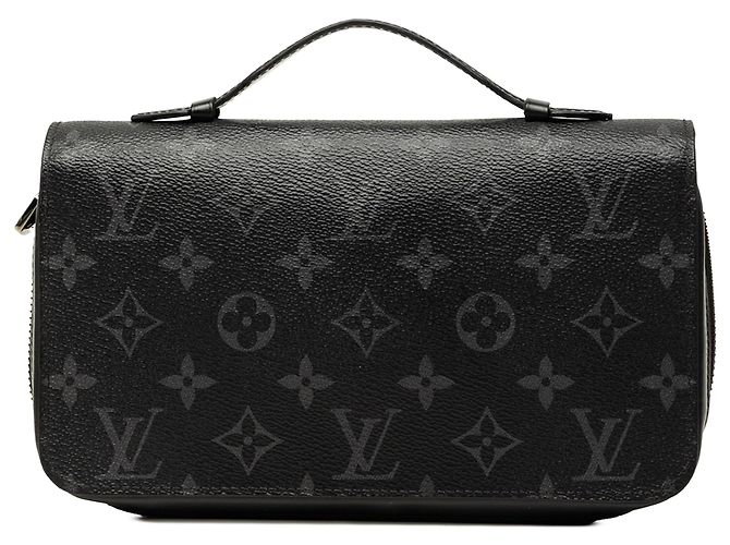 Portafoglio Lungo Zippy XL Louis Vuitton Monogram Eclipse Nero