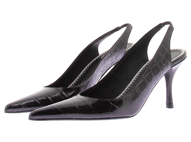 Magda Butrym Slingbacks com relevo de croco Preto