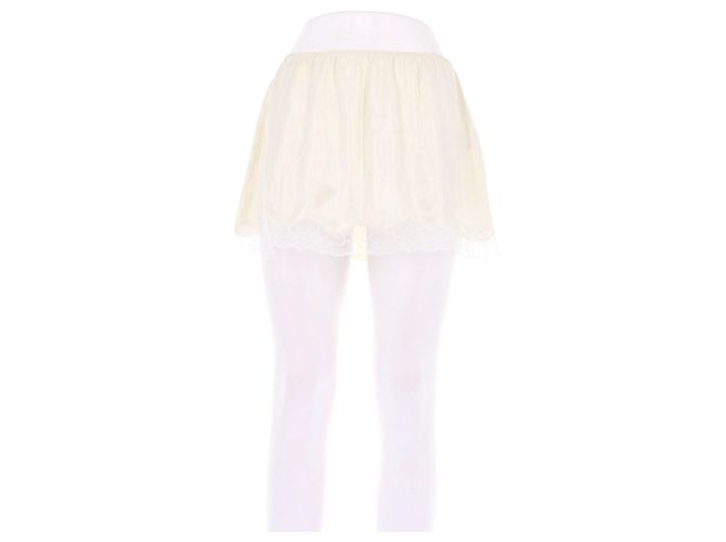 Magda Butrym Jupe écrue et dentelle Beige