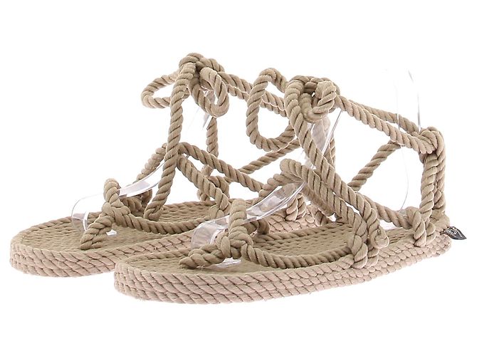 Autre Marque Sandali stringati beige "Romano"