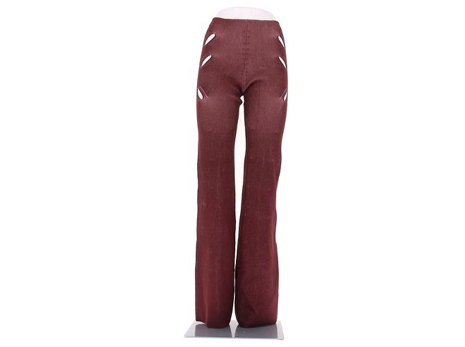 Autre Marque DION LEE Hose in Bordeaux aus Viskose M