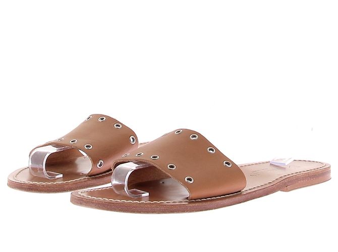 Autre Marque K.JACQUES Leder Mules Camel Kamel