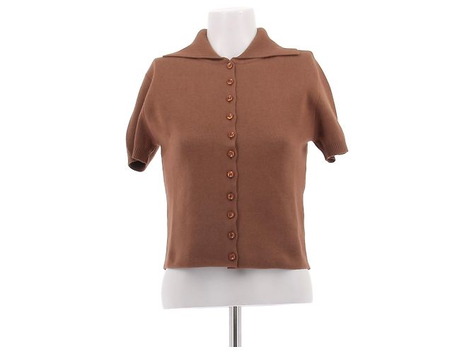 Magda Butrym Cardigan aus Baumwolle Braun