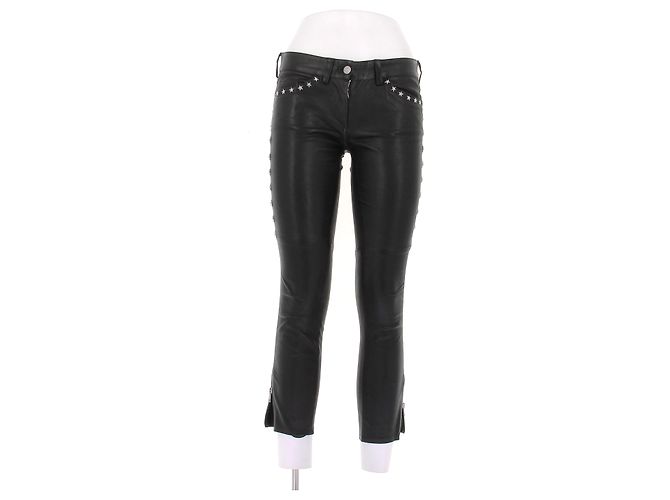 Isabel Marant Schwarze Lederhose