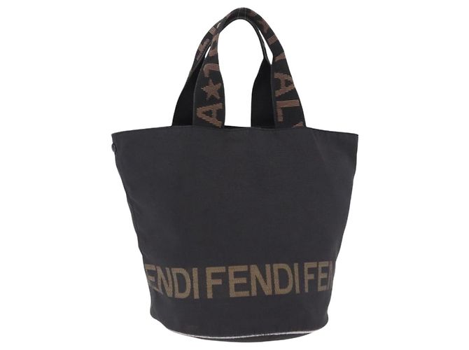 FENDI Hand Bag Canvas Black