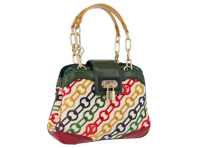 LOUIS VUITTON Monogram Charm Mini Linda Hand Bag Multicolor LV