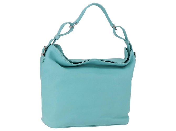 Tiffany & Co TIFFANY&Co. Bolsa de ombro em couro azul turquesa