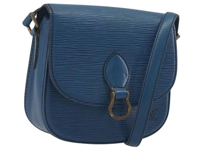 LOUIS VUITTON Epi Saint Cloud PM Shoulder Bag Blue M52195 LV