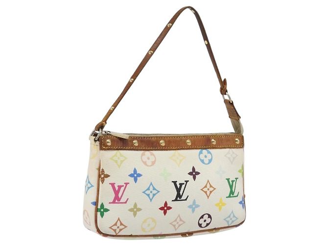 LOUIS VUITTON Monogram Multicolor Pochette Accessoires White M92649