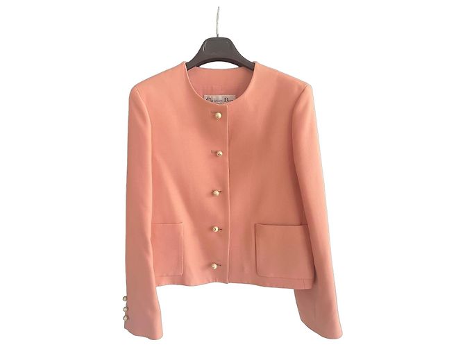 Christian Dior Pink Short Wool Jacket