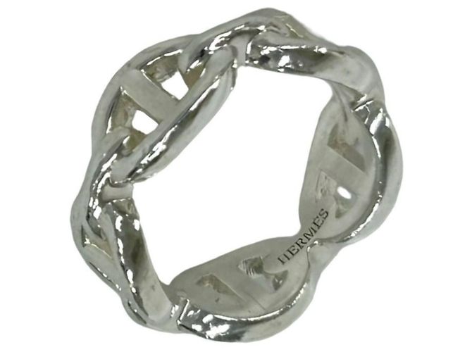 Ring Hermès Anillo Banda Hermes Enchainée PM Plata
