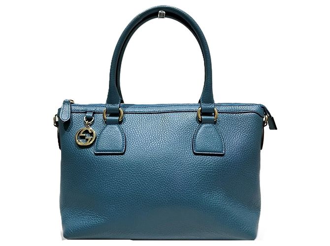 Borsa Gucci Interlocking G in pelle blu