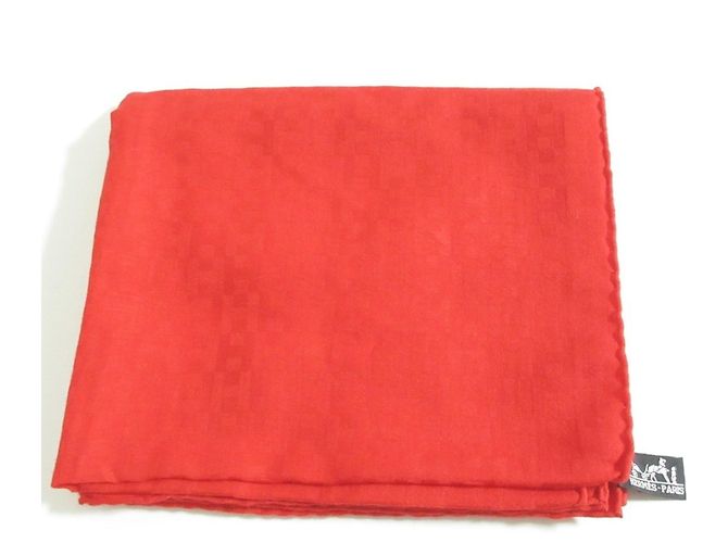 Hermès Stola in cashmere e seta jacquard H-Logo Hermes Rosso