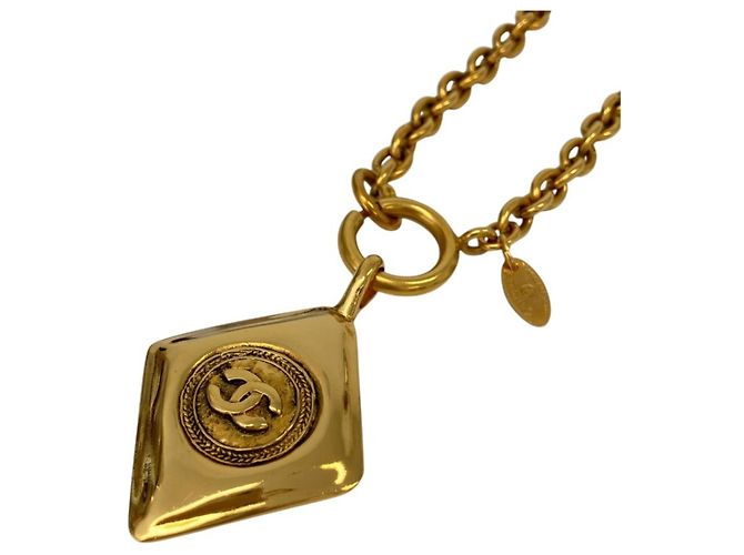 Chanel Coco Mark Halskette mit Diamantmotiv Golden
