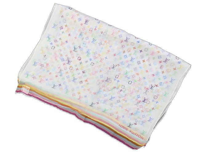 Sciarpa in seta Louis Vuitton Bianco