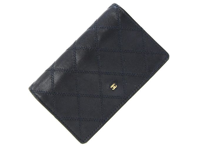 Chanel Black Leather Card Case