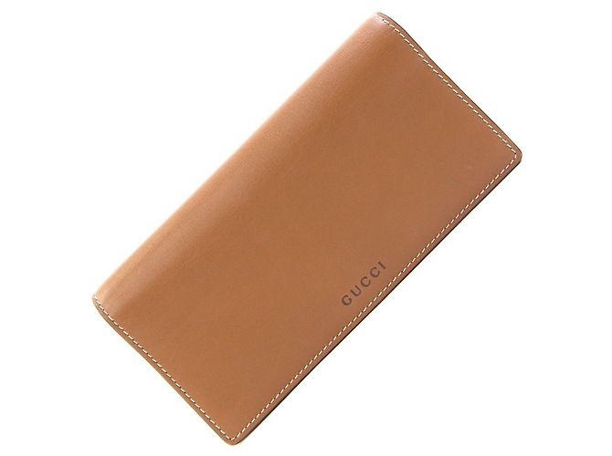 Gucci Bi-fold Long Wallet Brown Beige