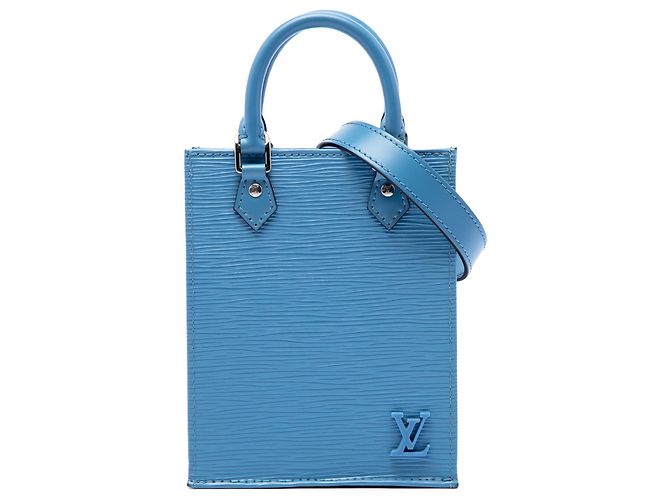 Louis Vuitton Blue Epi Petit Sac Plat Bleu