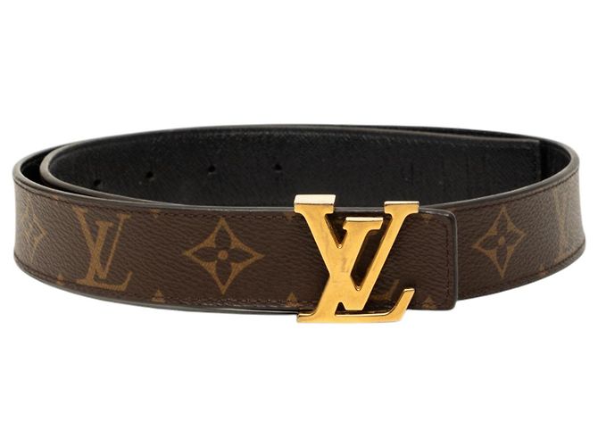Louis Vuitton Brown Monogram Initiales Wendelgürtel Braun