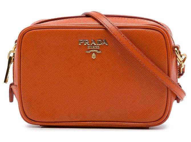 Sac Camera Prada en Saffiano Orange