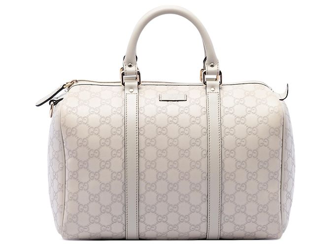 Bolso Boston Gucci Joy Guccissima Medium Blanco