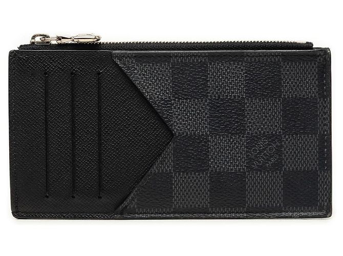 Louis Vuitton Tarjetero con monedero Damier Graphite Negro