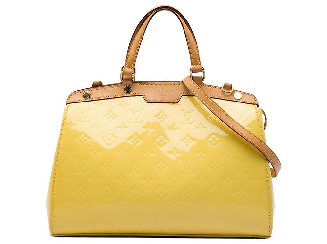 Louis Vuitton Yellow Monogram Vernis Brea MM Jaune