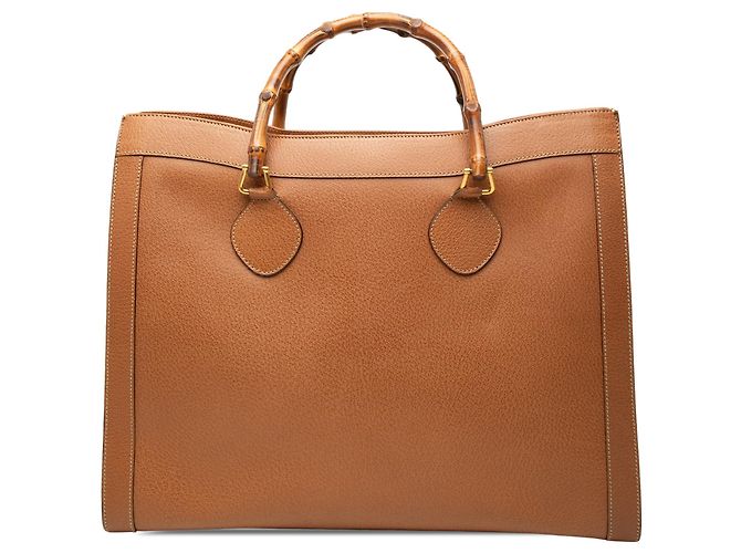 Bamboo Tote Gucci in pelle di vitello marrone con bambù