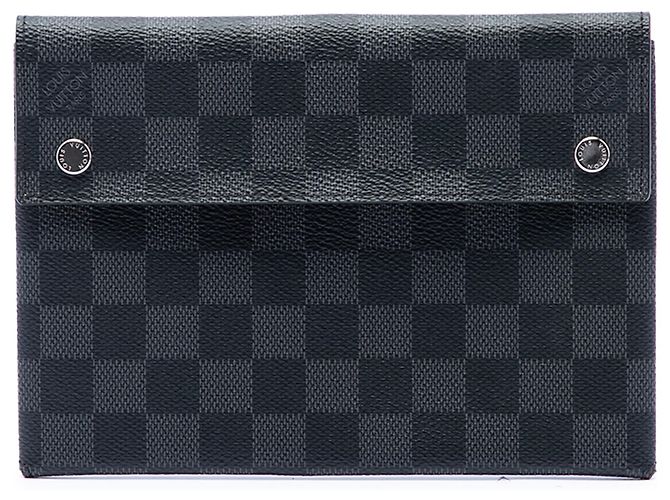 Louis Vuitton Black Damier Graphite Alpha Pochette MM Nero